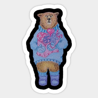 bear with gifts Sticker